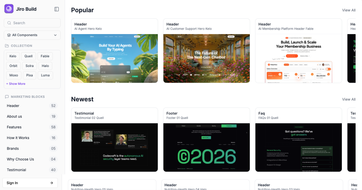 Jiro - Build faster with AI components