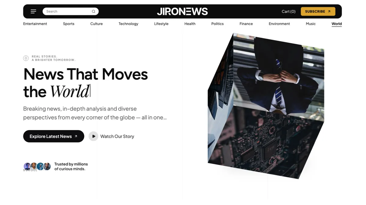 Jiro template: news site