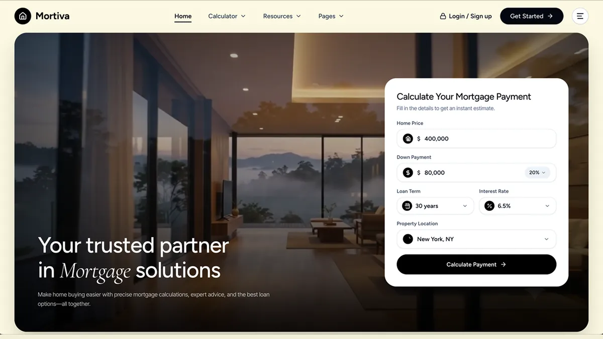 Jiro template: mortgage calculator