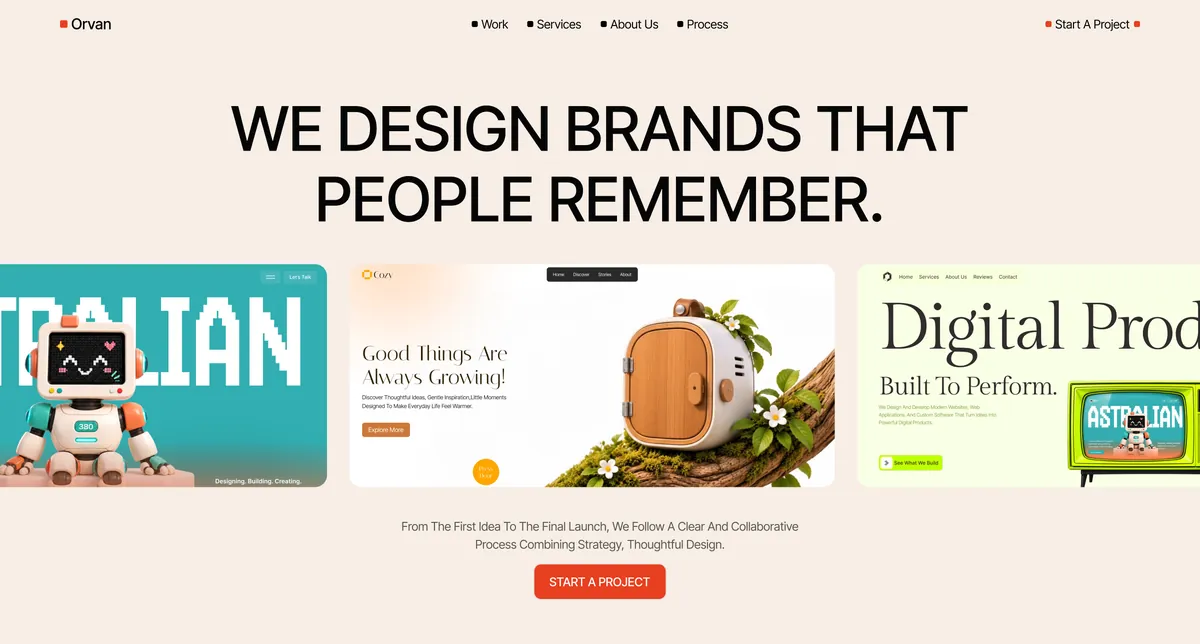 Jiro template: creative design agency